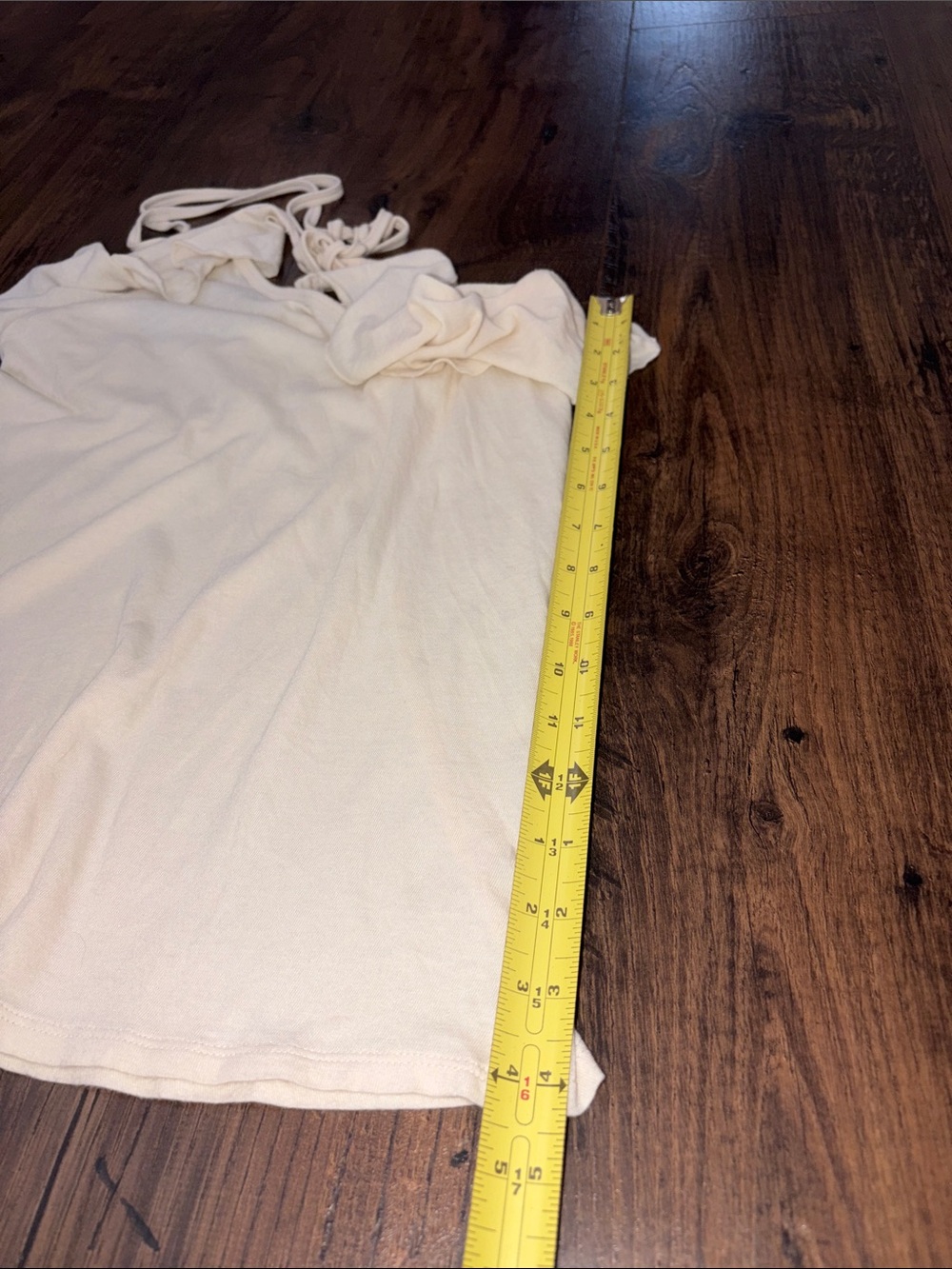 Express Cream Ruffle Halter Top - Picture 5 of 7